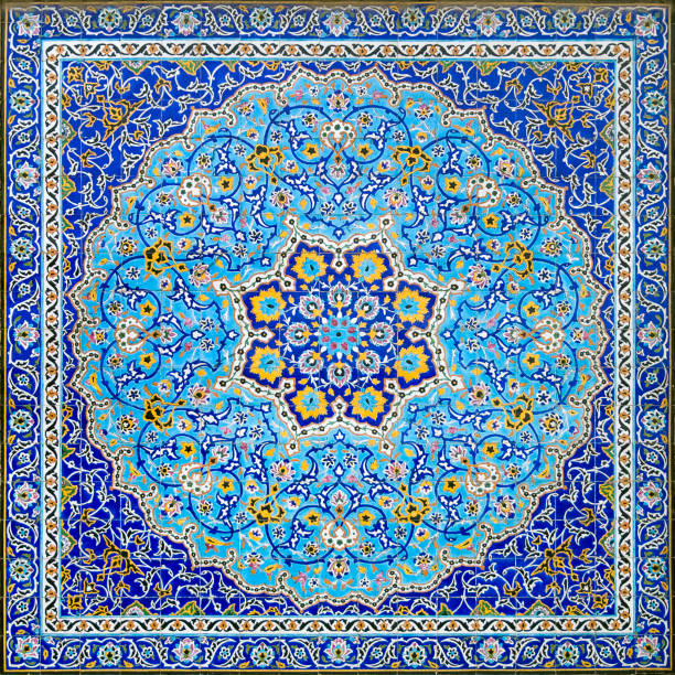 iraní decoración de azulejos - persian culture fotografías e imágenes de stock