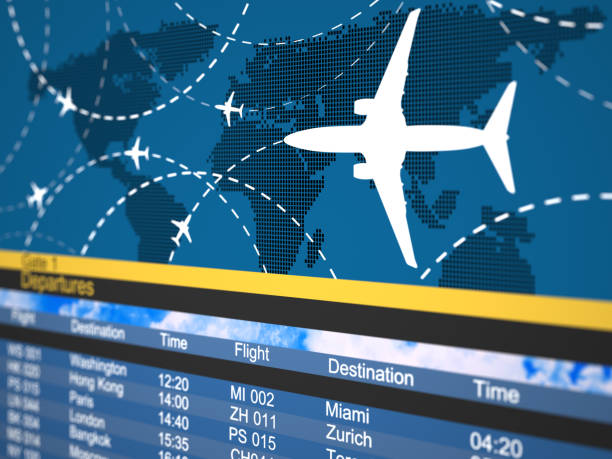 istock Photo of a generic airline schedule 155383801