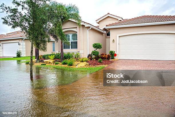 Flooding From A Hurricane Stock Photo - Download Image Now - Flood, House, Damaged