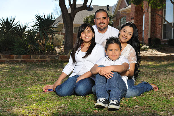 istock Happy middle class young Mexican family 155384793