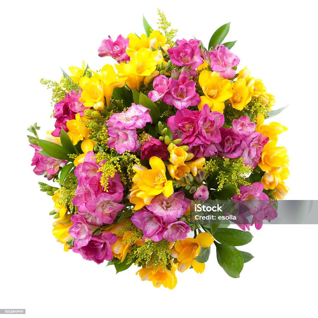 Фрезия Букет видно из выше - Стоковые фото Цветок роялти-фри
