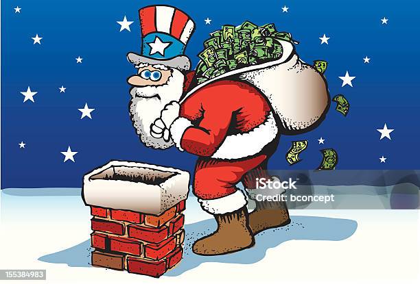 Uncle Sam Santa Stock Vektor Art und mehr Bilder von Uncle Sam - Uncle Sam, Weihnachten, Weihnachtsmann