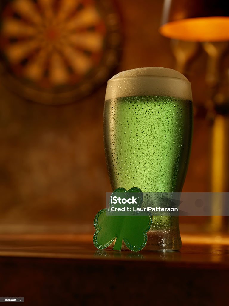 Green Beer Green Beer for St. Patrick's Day in the Pub-Photographed on Hasselblad H3D2-39mb Camera Bar - Drink Establishment Stock Photo