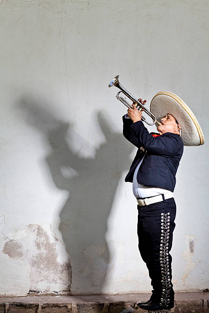 Mariachi Trumpet playing Mariachi musician latin music photos stock pictures, royalty-free photos & images