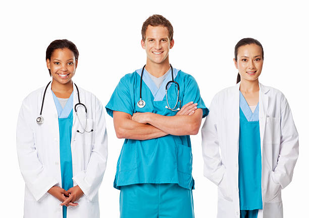 istock Group Of Multi Ethnic Doctors - Isolated 155385460