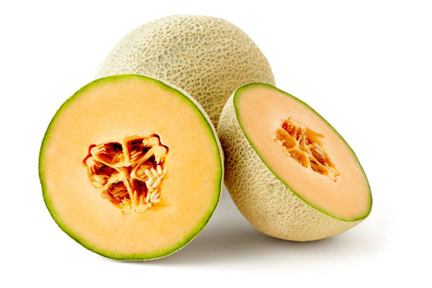 melón cantalupo - cantaloupe fotografías e imágenes de stock