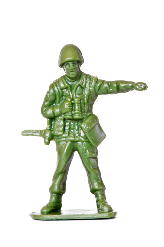 Generic toy soldier isolated on white