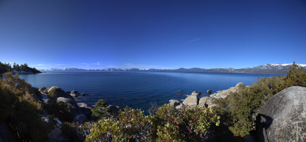 Stitched Panorama of Lake tahoe, California, USA