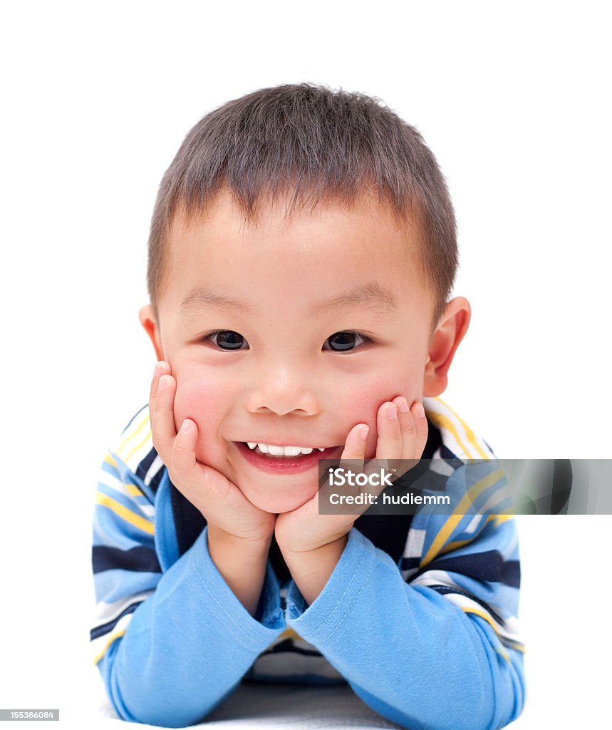 Azjatycki chłopiec z szczęśliwy uśmiech - Zbiór zdjęć royalty-free (Maluch)