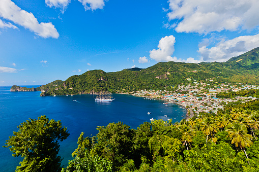 Founded by the French, Soufriere became a town in 1746, and was the first town of Saint Lucia. Today, thanks to its several attractions, is one of the main touristic destinations of the island. Canon EOS 5D Mark II