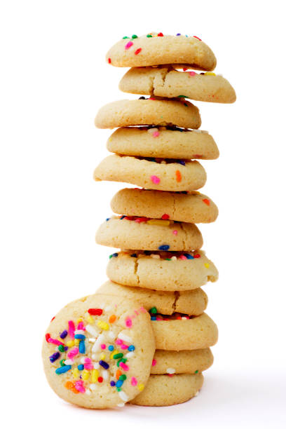 istock Tall Tower of Sugar Cookies,Multi Color Candy Decoration 155386339