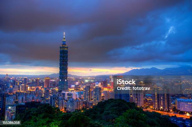 Taipei City Skyline At Sunset Taiwan Cityscape Stock Photo - Download Image Now