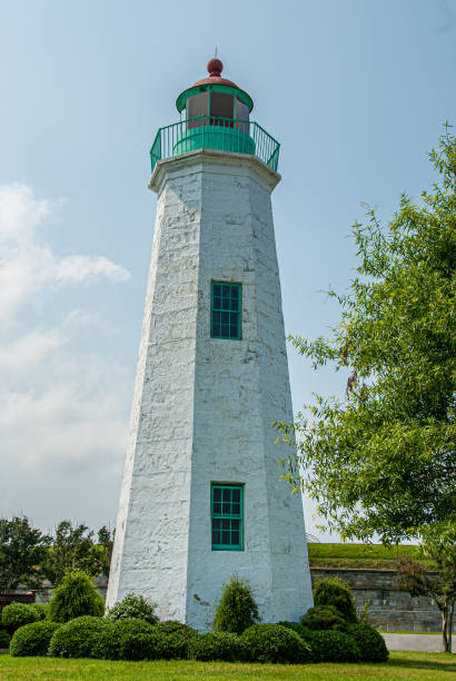 Old Point Comfort Lighthouse stock photo