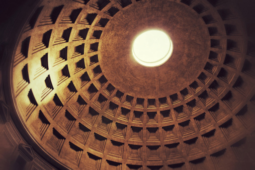 Roof interior of the Pantheon in Rome, Italy. Added texture, damage, age effect.\u2028http://www.massimomerlini.it/is/rome.jpg\u2028http://www.massimomerlini.it/is/romebynight.jpg\u2028http://www.massimomerlini.it/is/vatican.jpg