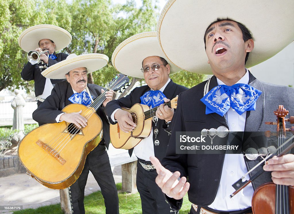 Mariachi Band Four Mariachi musicians  Cinco de Mayo Stock Photo