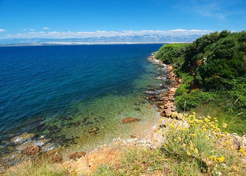Idyllic Adriatic coastline in spring time, Dalmatia, Croatia.
