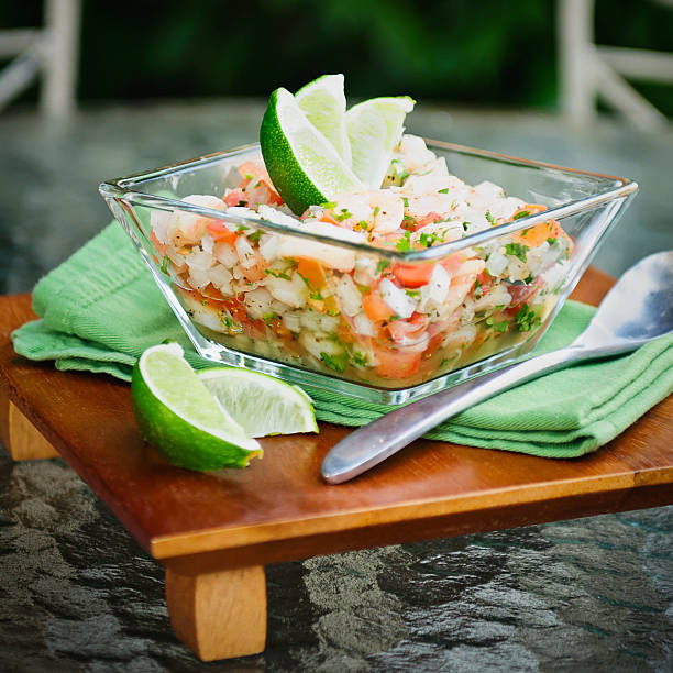 Ceviche with Lime  seviche photos stock pictures, royalty-free photos & images