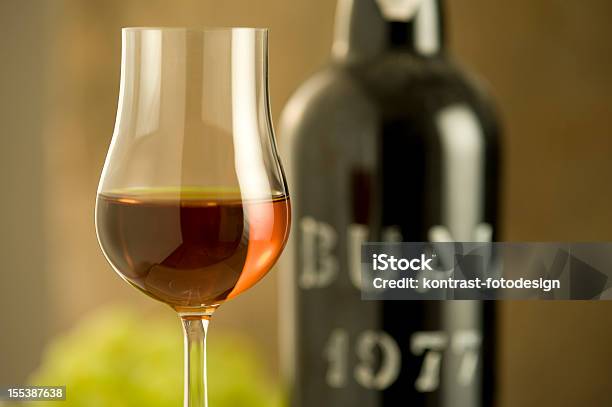Glass Of Madeira Wine From 1977 Stock Photo - Download Image Now - Port Wine, Madeira, Wine Bottle