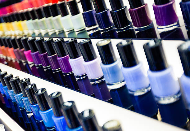 Nail polishes Nail Polishes multicolored. Dubai, UAE. nail polish stock pictures, royalty-free photos & images