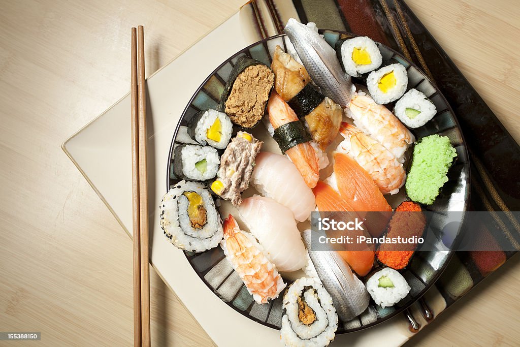 Różne odmiany i Sushi, Sashimi - Zbiór zdjęć royalty-free (Azja)