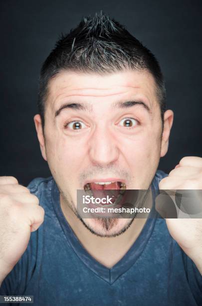 Verzückt Junger Mann Gesicht Ausdruck Stockfoto und mehr Bilder von Aufregung - Aufregung, Ein Mann allein, Eine Person