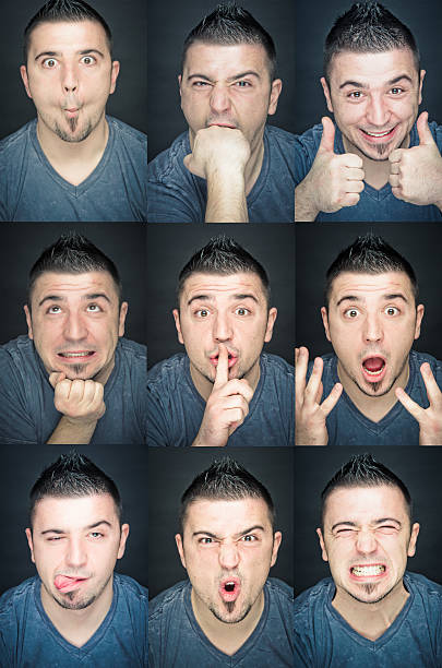 istock Young man collection of expressions 155388535