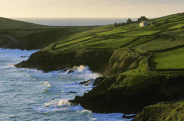 Dingle Peninsula, Ireland Sunset on the rugged Dingle Peninsula in southwest Ireland dingle peninsula stock pictures, royalty-free photos & images