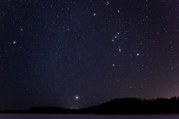 hiver de constellations - constellation photos et images de collection