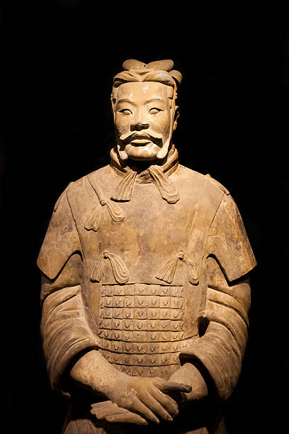 terracotta guerriero di xi'an, cina - terracotta soldiers chinese ethnicity warrior xian foto e immagini stock