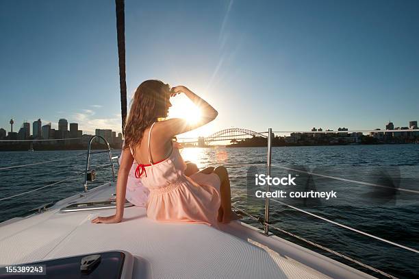 Girl Looking At The Horizon In A Sunny Day Stock Photo - Download Image Now - Cruise - Vacation, Australia, Sailing