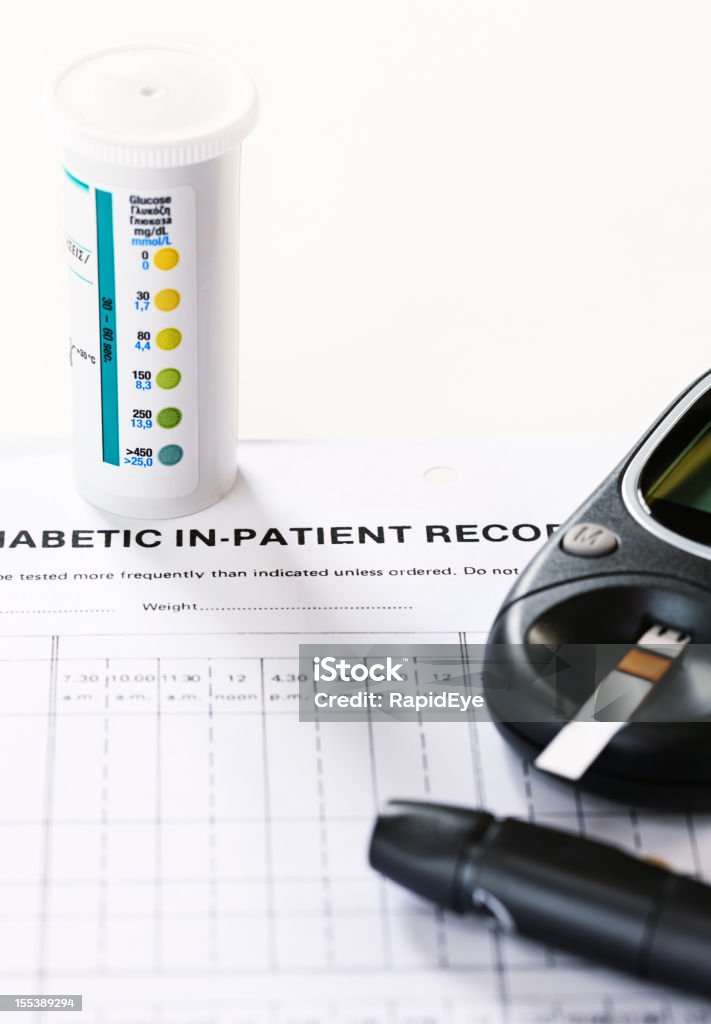 Diabetici apparecchiature diagnostiche giorno - Foto stock royalty-free di Apparecchiatura medica