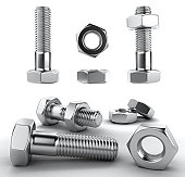 Metal bolts 3D