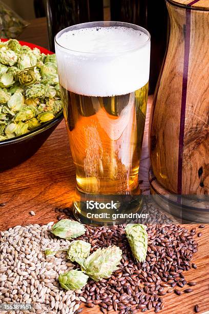 Beer Hops And Barley Stock Photo - Download Image Now - Beer - Alcohol, Ingredient, Barley