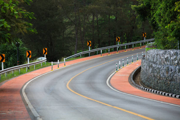 Beautiful safe road with walking and cycling lane
