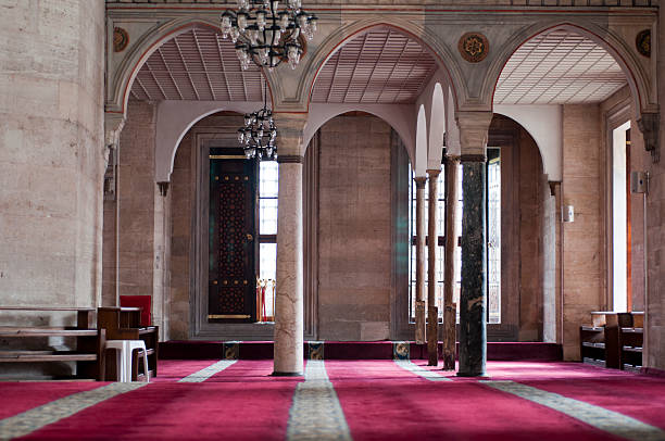 Mosque interior, Istanbul, Turkey stock photo