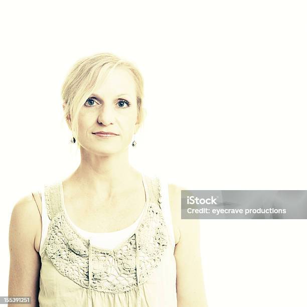 Young Adult Middle Aged Female White Isolate Stock Photo - Download Image Now - Adult, Adults Only, Beauty