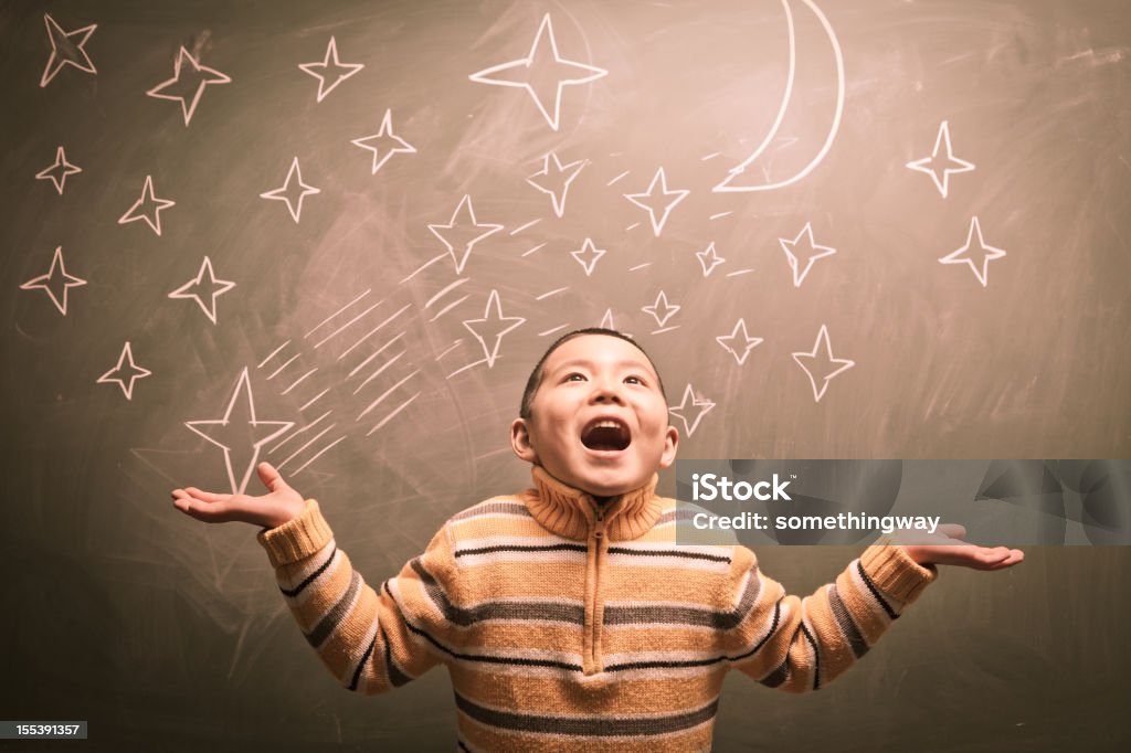 Ragazzo di sogno - Foto stock royalty-free di Bambino