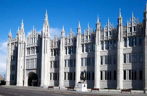 Marischal College is a building and former university in the centre of the city of Aberdeen in north-east Scotland.