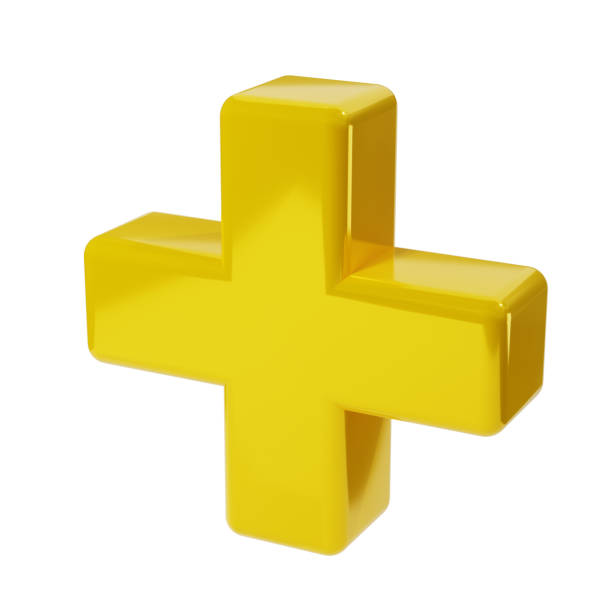 istock Realistic 3d yellow golden plus, add sign icon. Decorative arithmetic element, education maths, mathematical or medical symbol. Abstract illustration isolated clipping path 1553917511