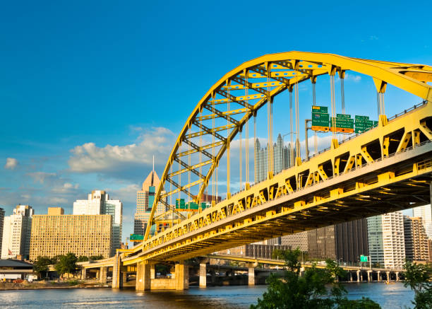 The Fort Pitt Bridge gateway into Pittsburgh.