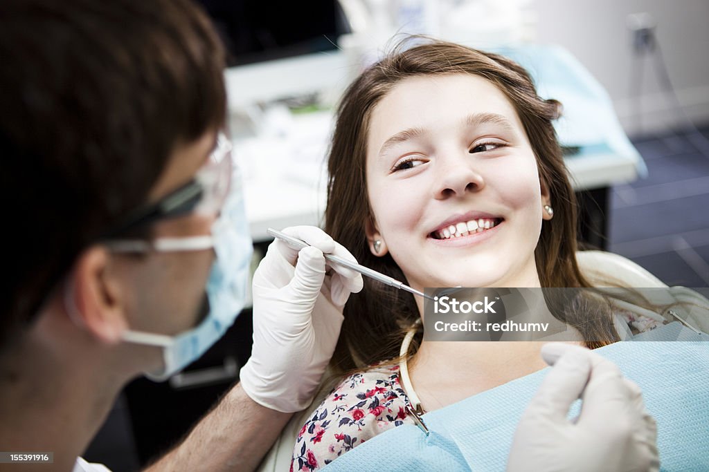 Jovem visita de Dentista - Royalty-free Adolescente Foto de stock