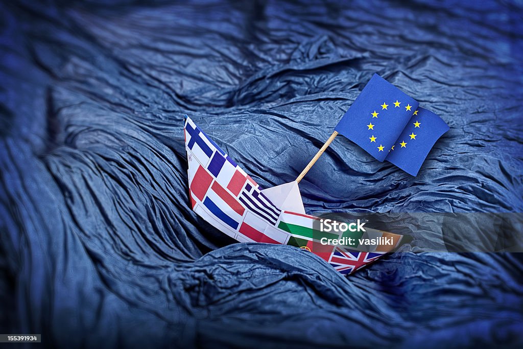 유럽 연합 문제 - 로열티 프리 유럽 연합 통화 스톡 사진