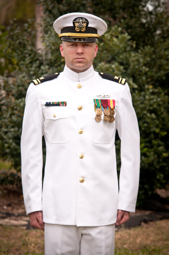 Naval Officer Outside