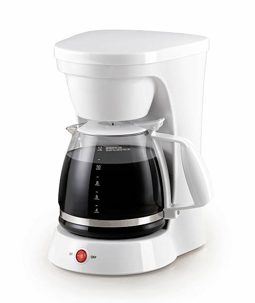 istock White coffee percolator with full pot of coffee on white 155392041