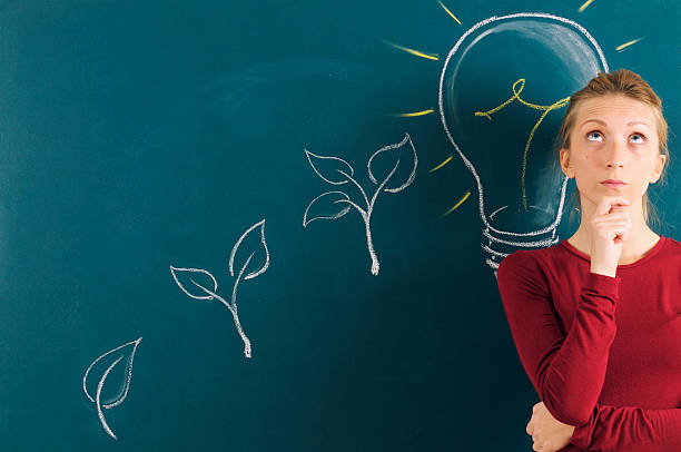 istock Young Woman Thinking to Green Energy 155392111