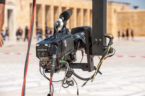 While shooting with the camera attached to Jimmy Jib in Anıtkabir