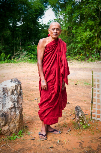 Burmese monk near Kalaw, Myanmar