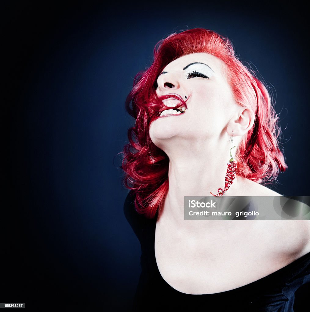 Angry woman with red hairs  1950-1959 Stock Photo