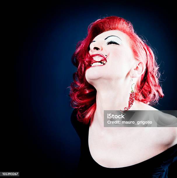 Angry Woman With Red Hairs Stock Photo - Download Image Now - 1950-1959, 1960-1969, 30-34 Years