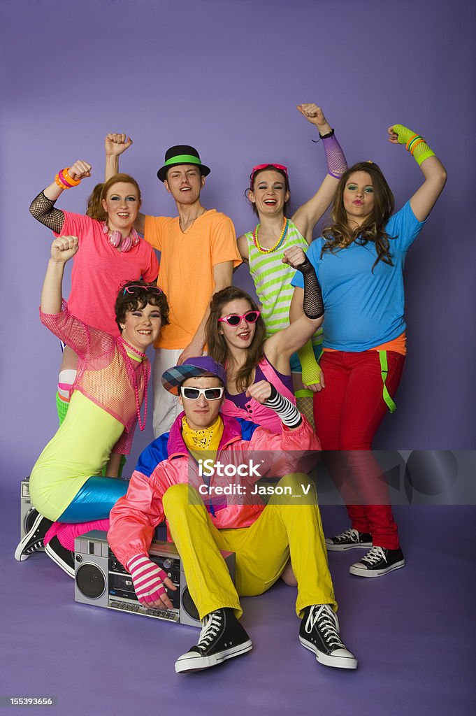 Grupo de adolescentes - Foto de stock de 1980-1989 libre de derechos